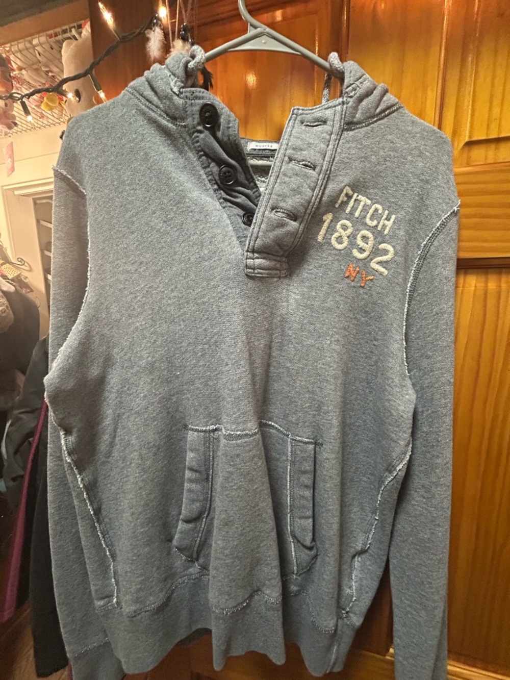 Faded Gray ' 1892' Hooded Men's Sweater